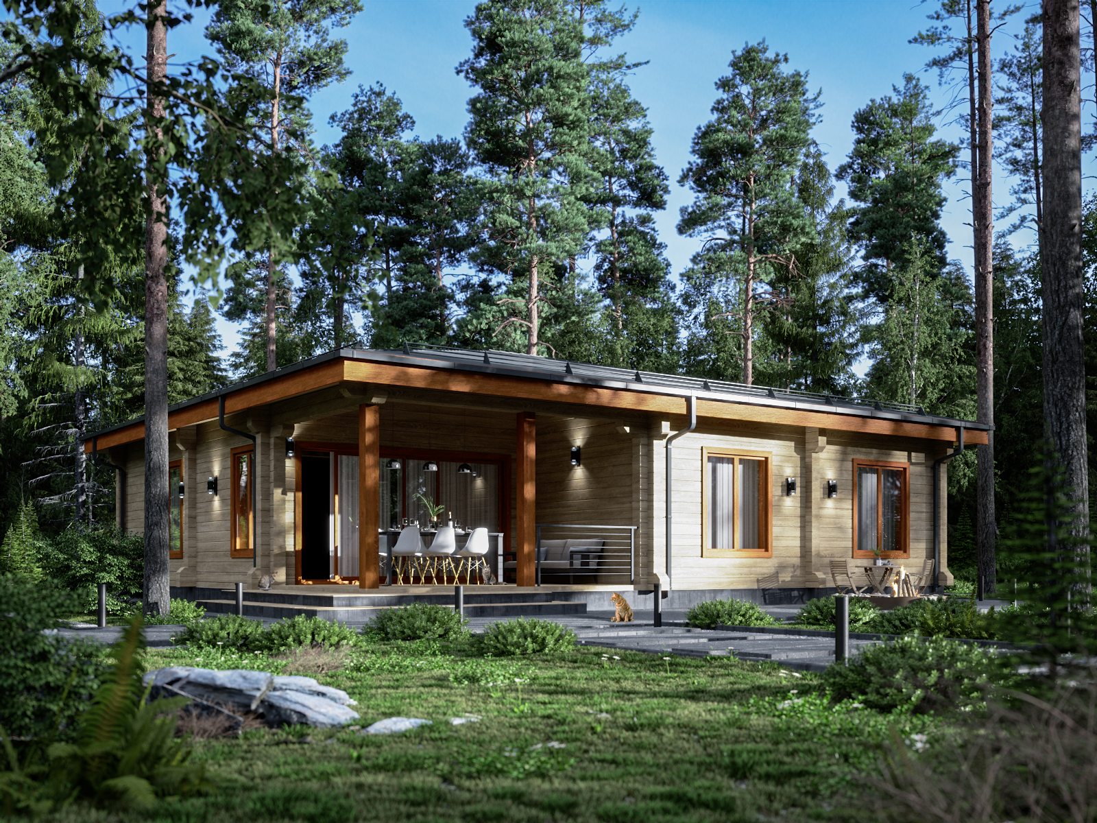 Дом из клееного бруса «Тосно» | ЭкоТех