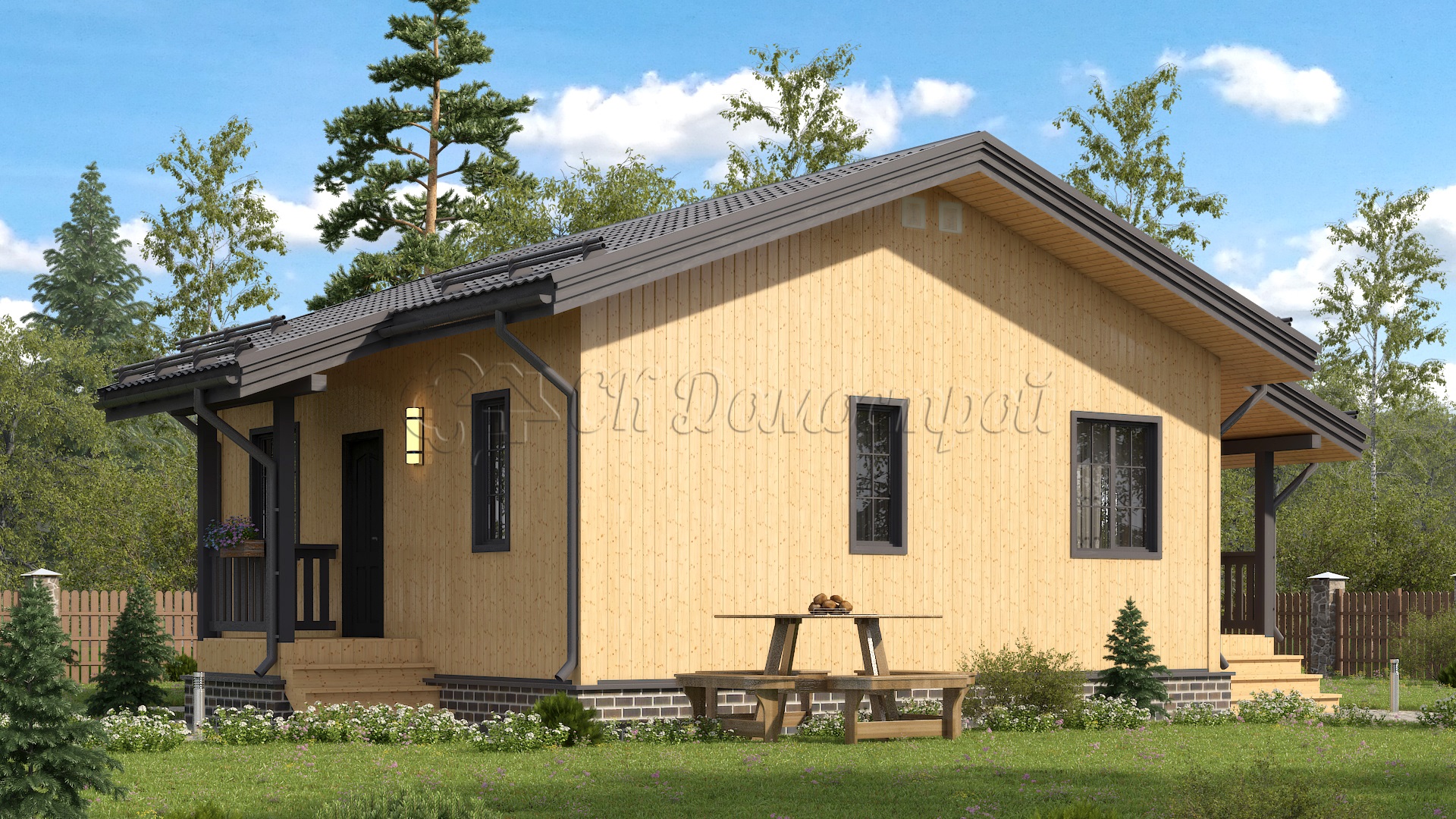 Дом «Акимов» 8х8 м