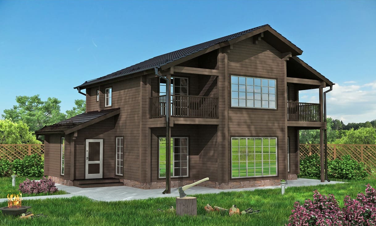 Двухэтажный дом 4 спальни №354