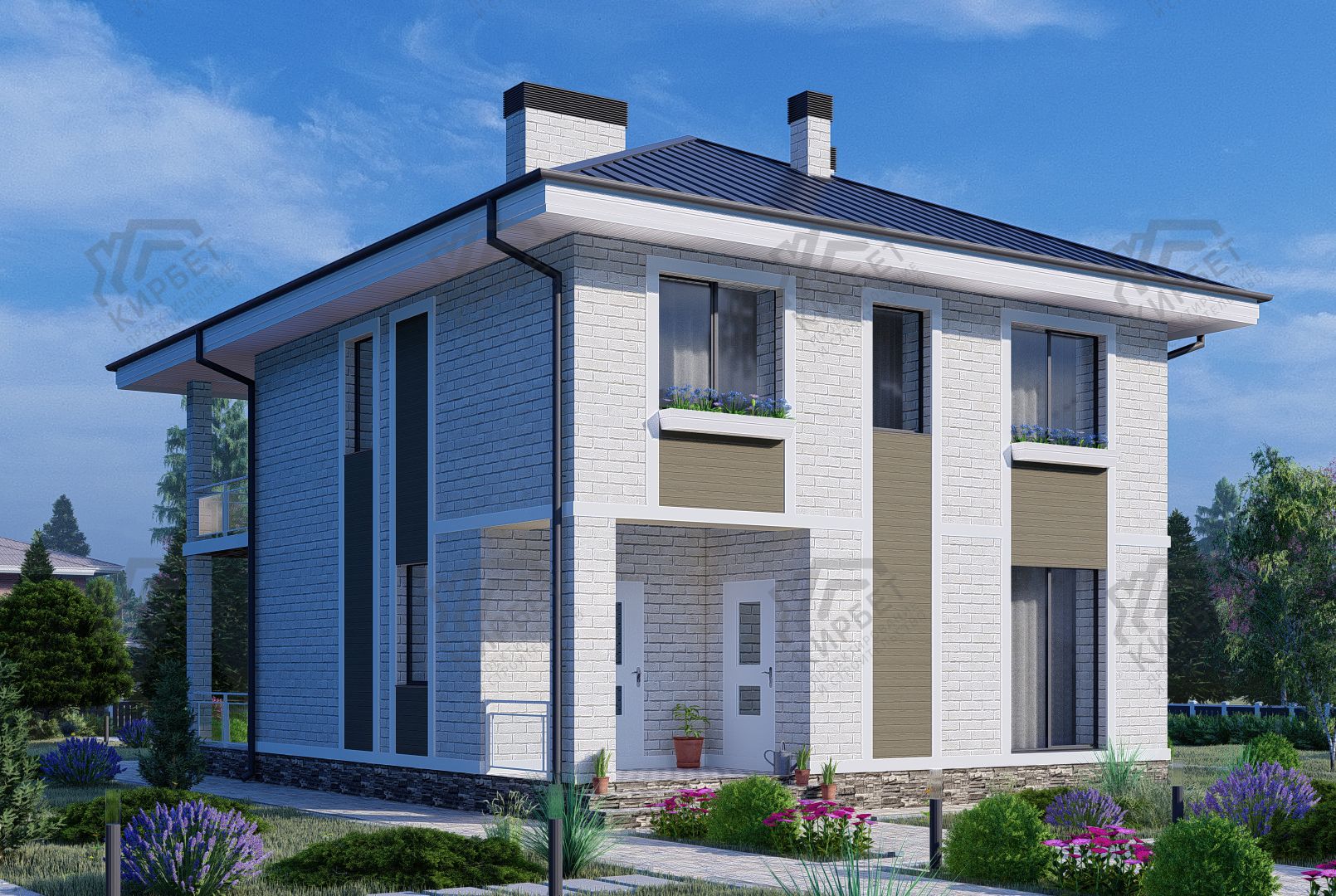 Проект дома из керамоблоков 9х12 ТКБ-170: цена 7372000 руб.