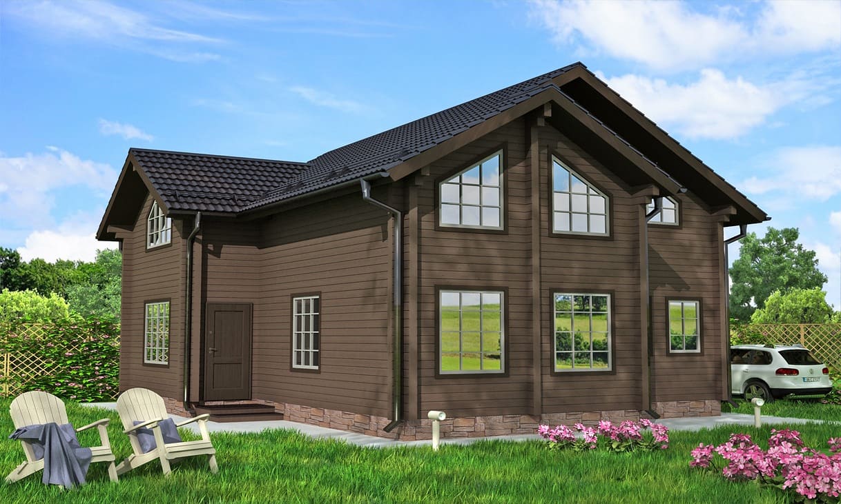 Проект дома 3 спальни 2 санузла №366