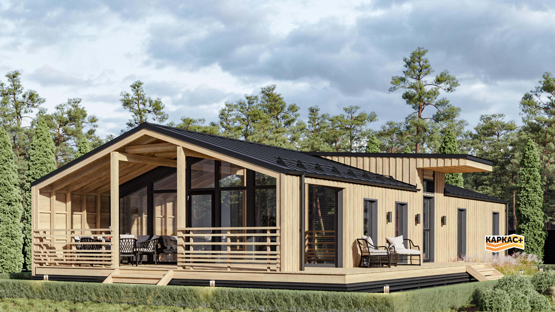 Проект каркасного дома КП-128